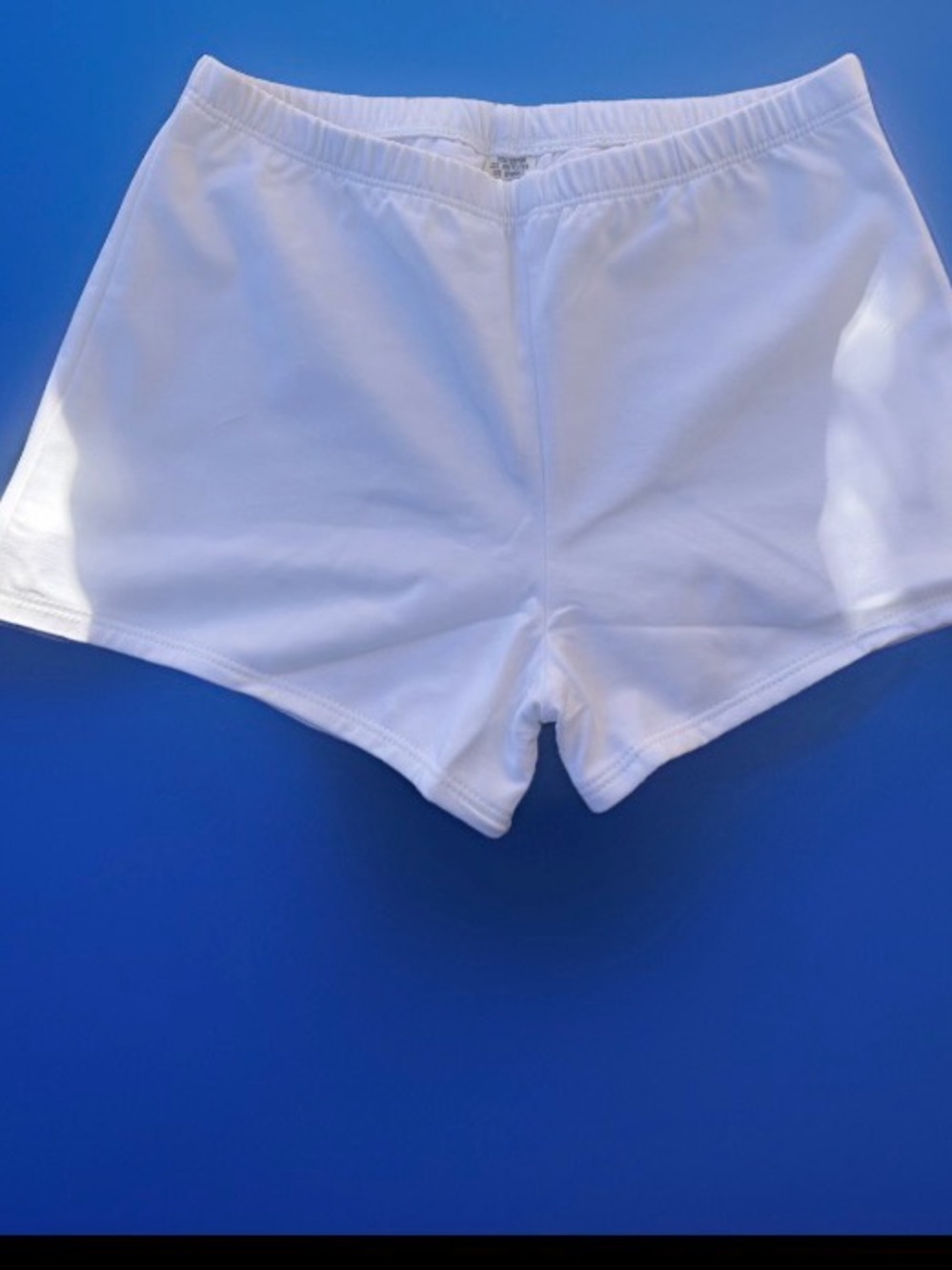 Women’s White Athletic Shorts - Classic Everyday Fit- short shorts. Bootie short